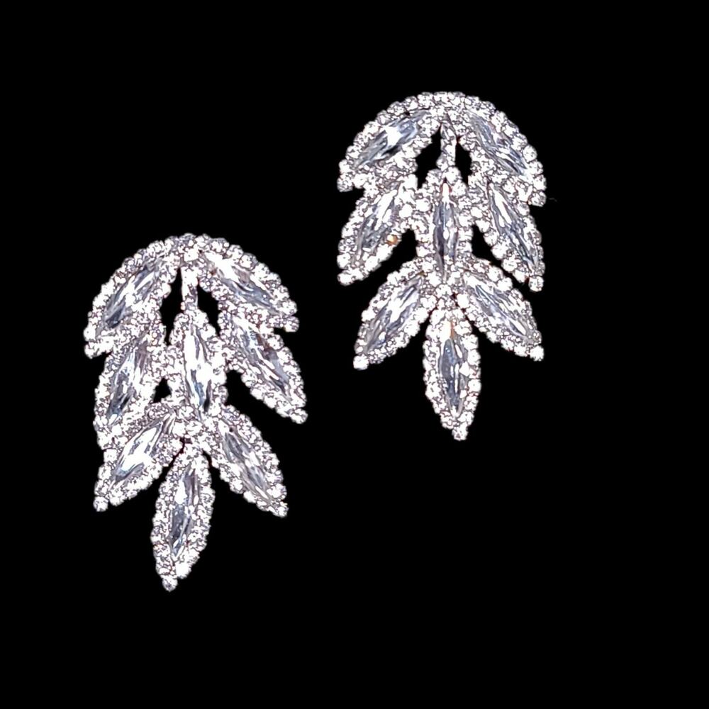 Clear Rhinestone 2" Drop Dangle Earrings New With Tags Anna & Ava Marquis - Picture 2 of 6